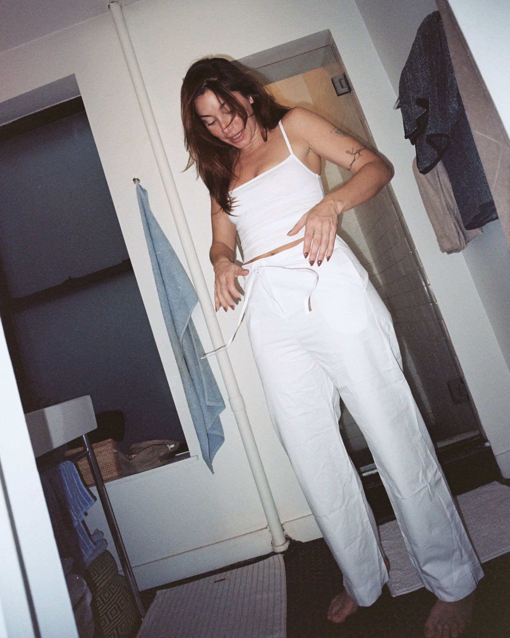 Drawstring Pyjama Pants White