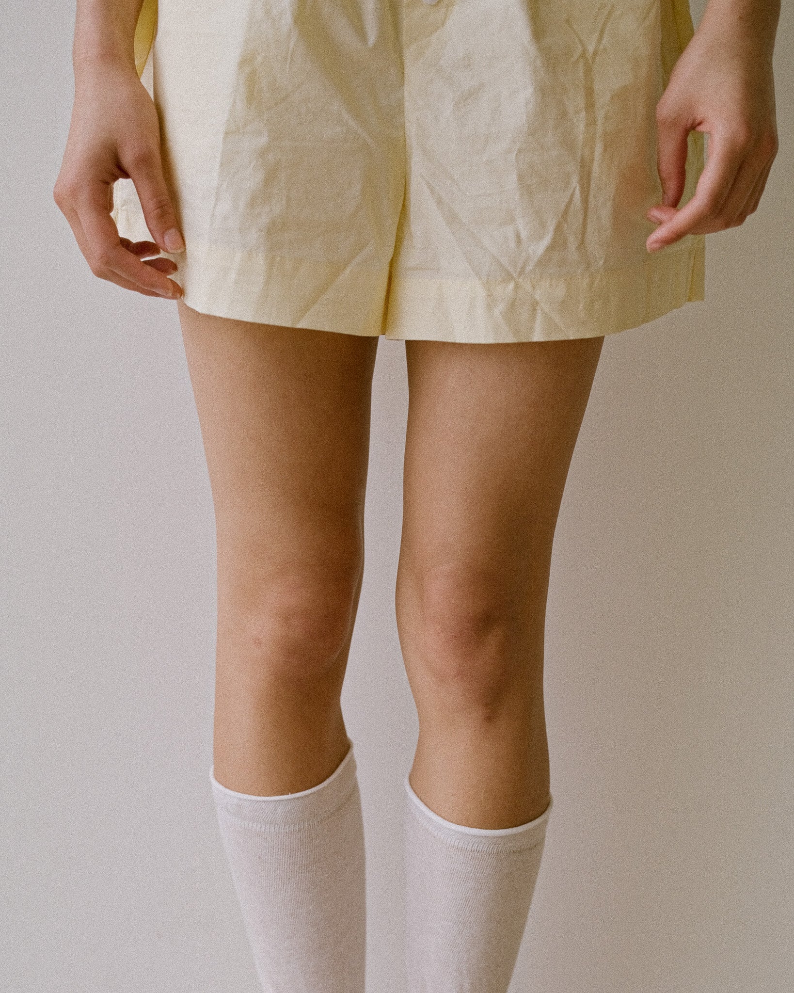 Cotton Sheer Knee Socks White