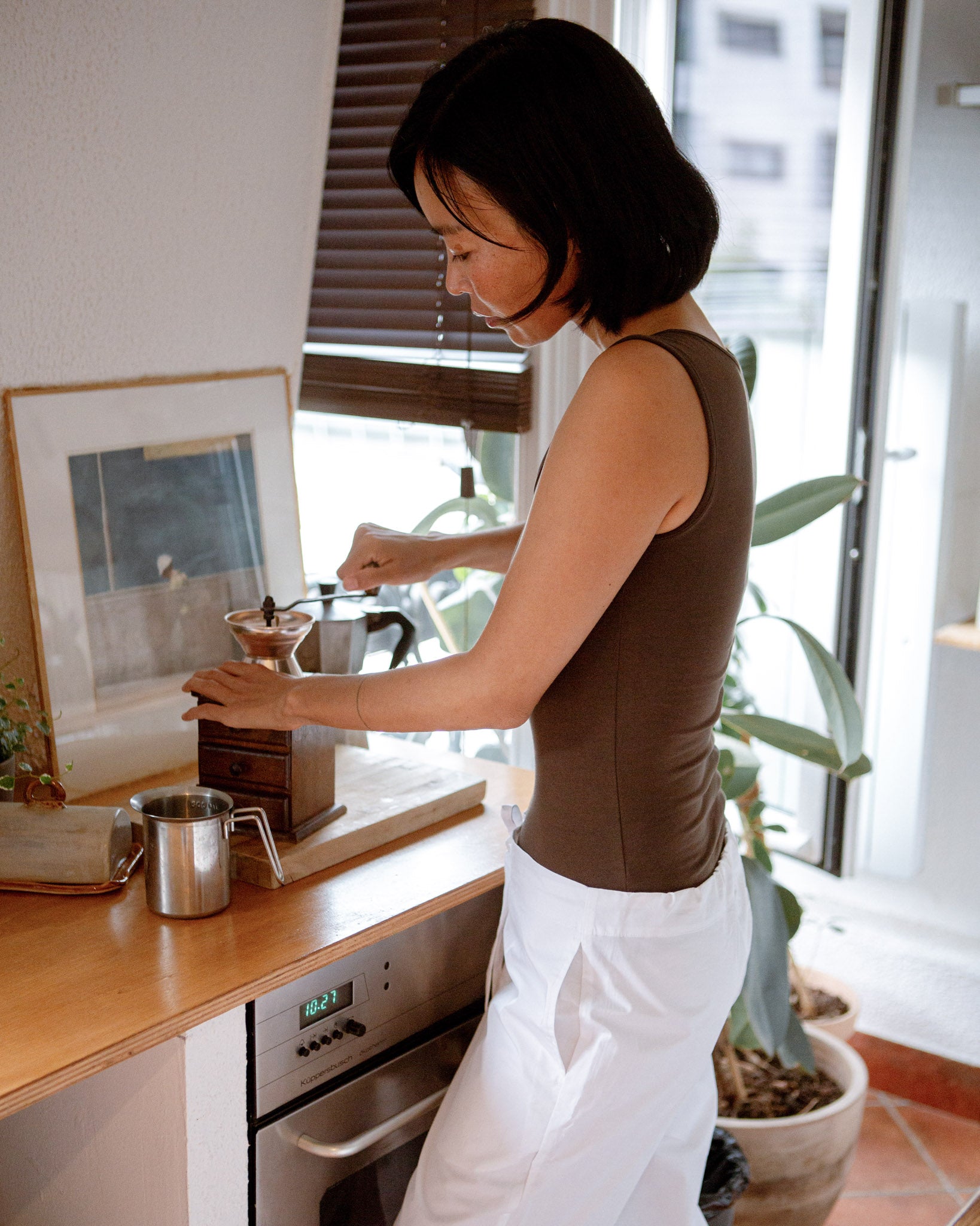 Scoop Neck Tank Top Espresso