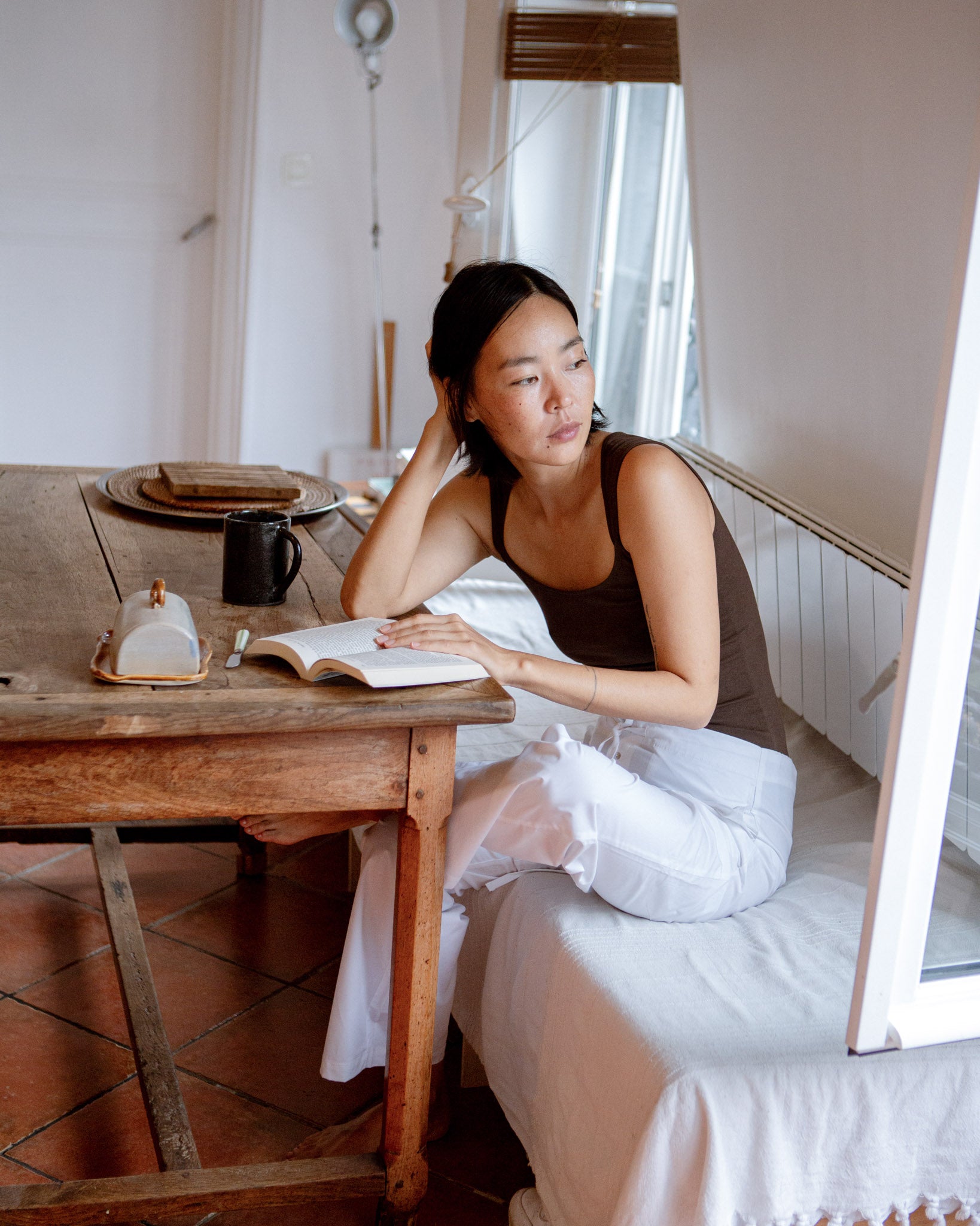 Scoop Neck Tank Top Espresso