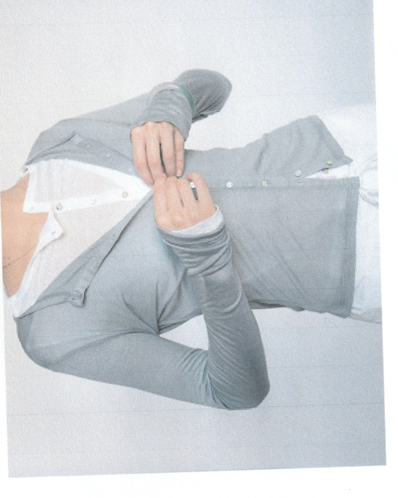 Sheer Cardigan Silver Grey