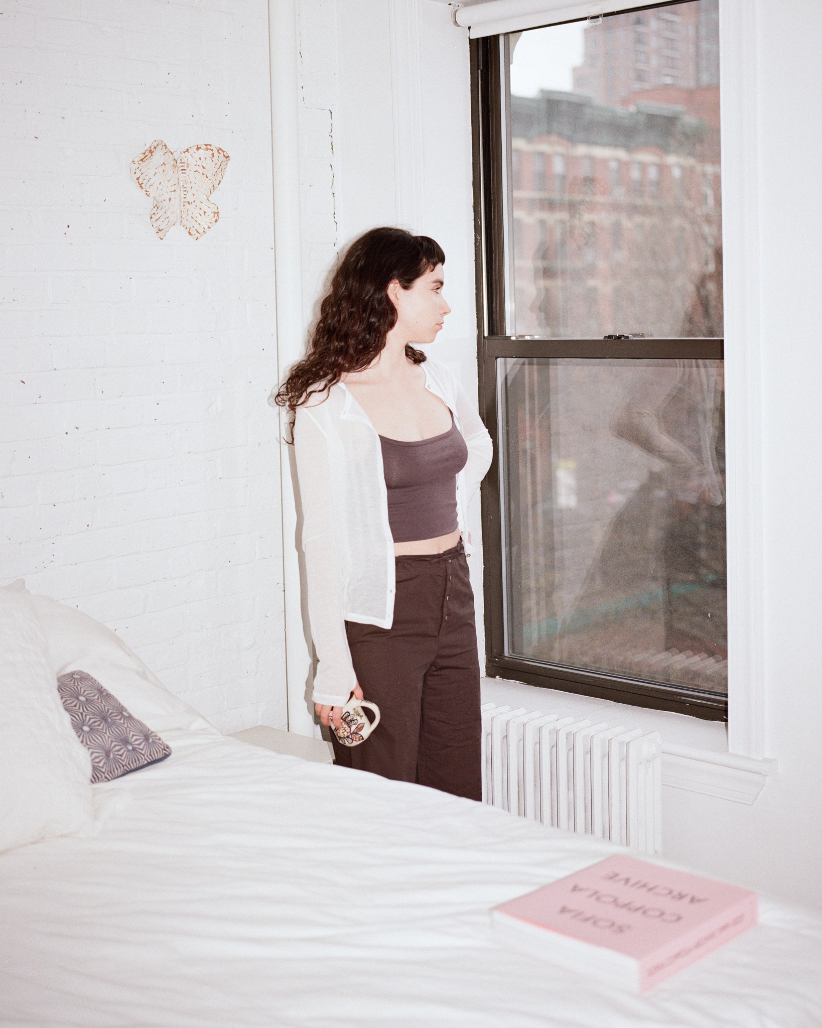 Sheer Cardigan White