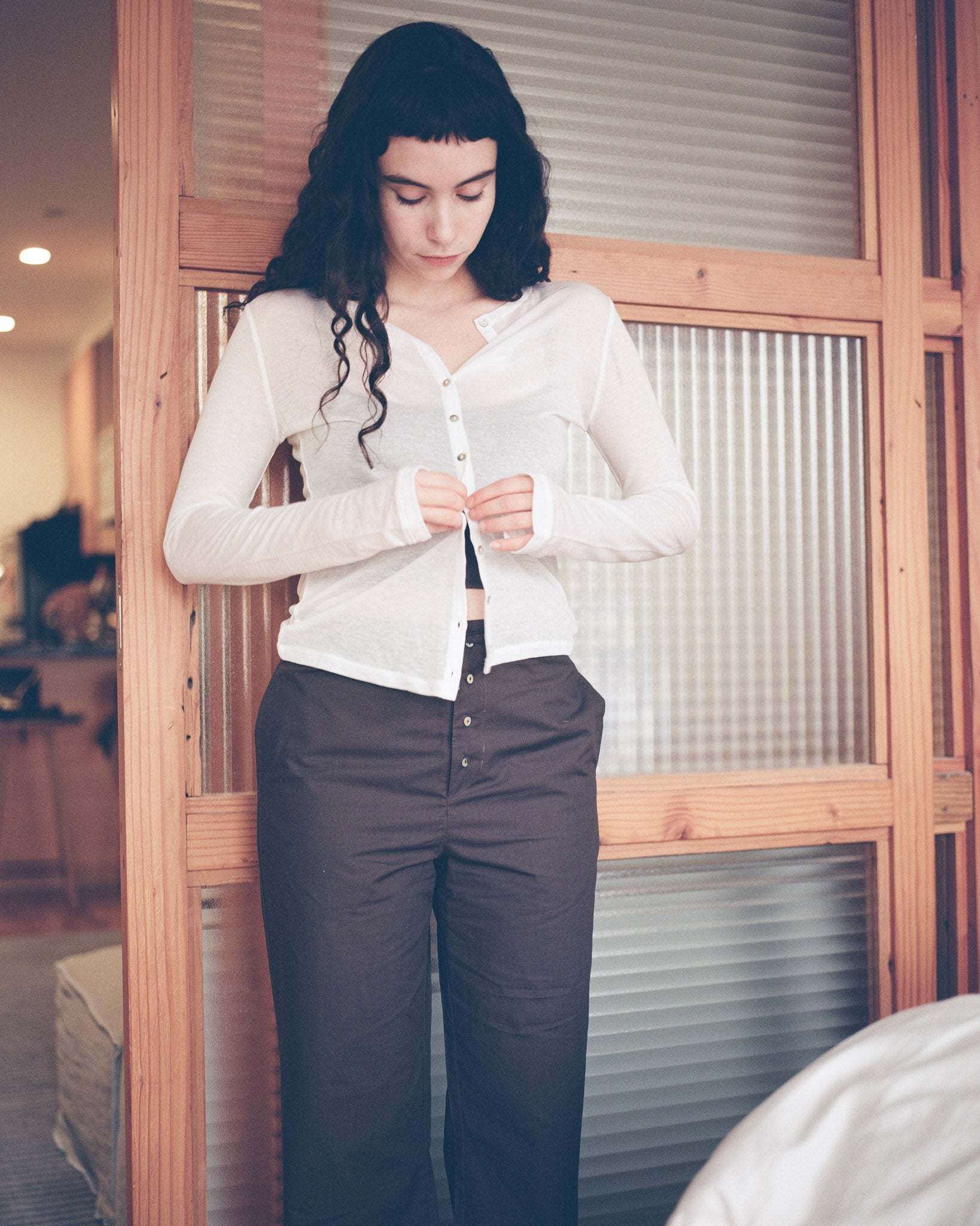 Sheer Cardigan White – non private