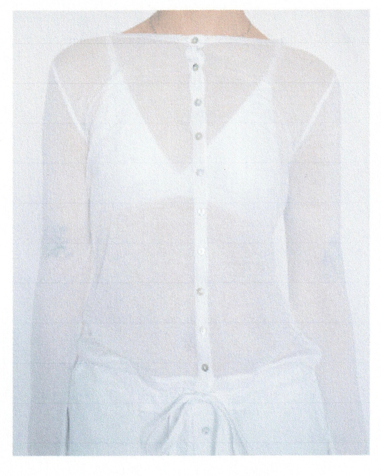 Sheer Cardigan White