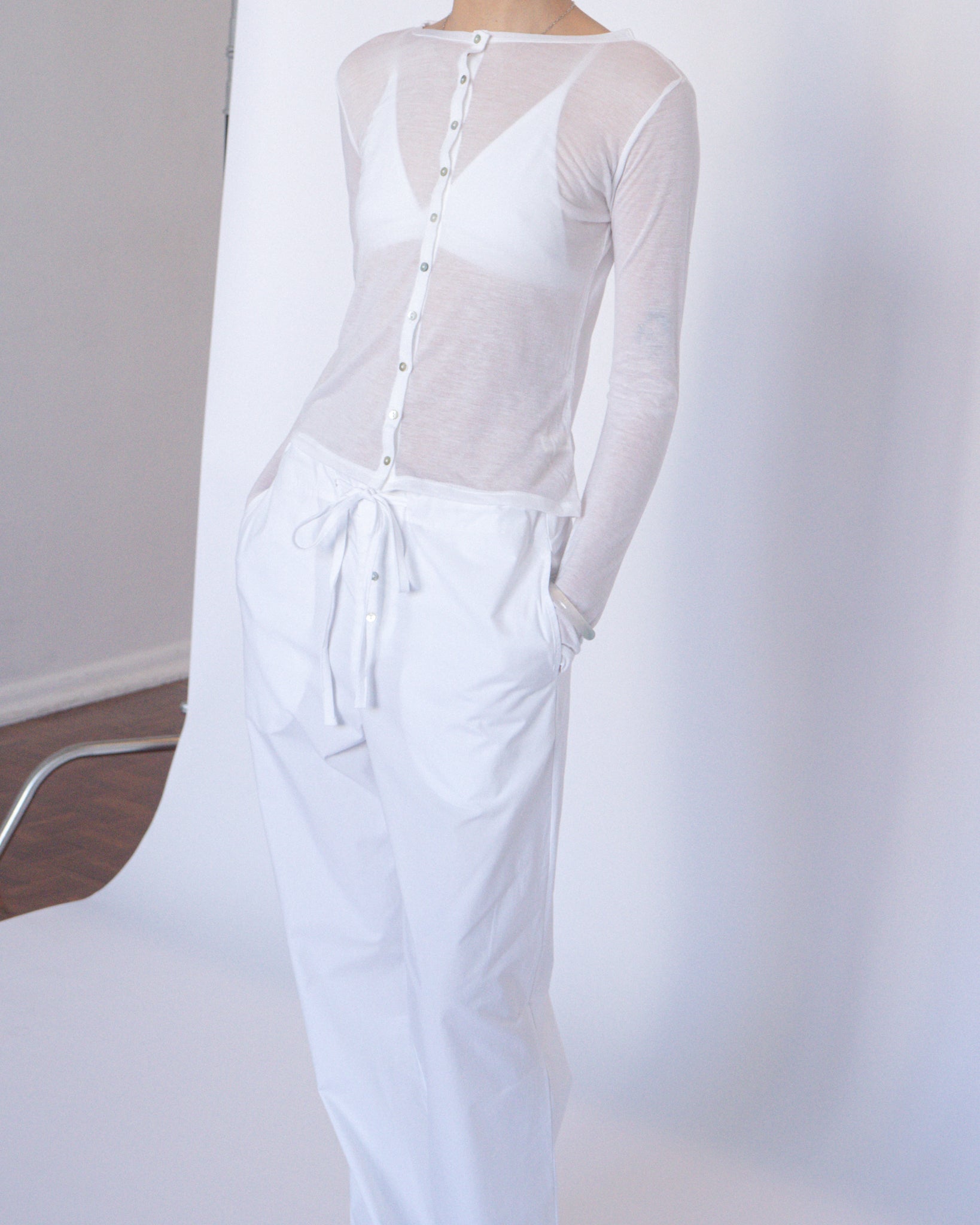 Straight Lounge Pants White