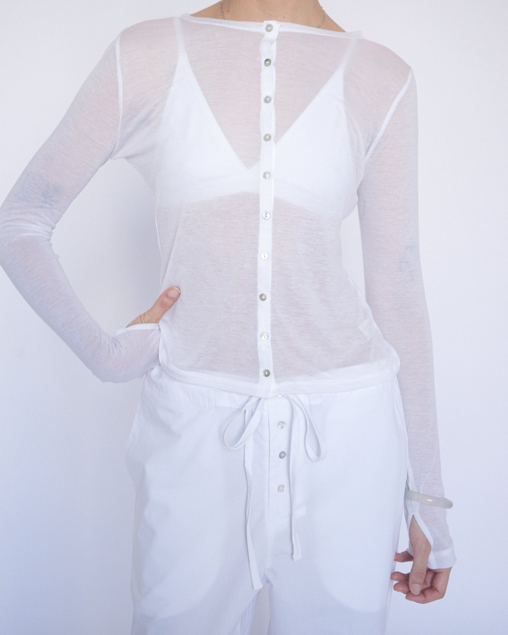 Straight Lounge Pants White