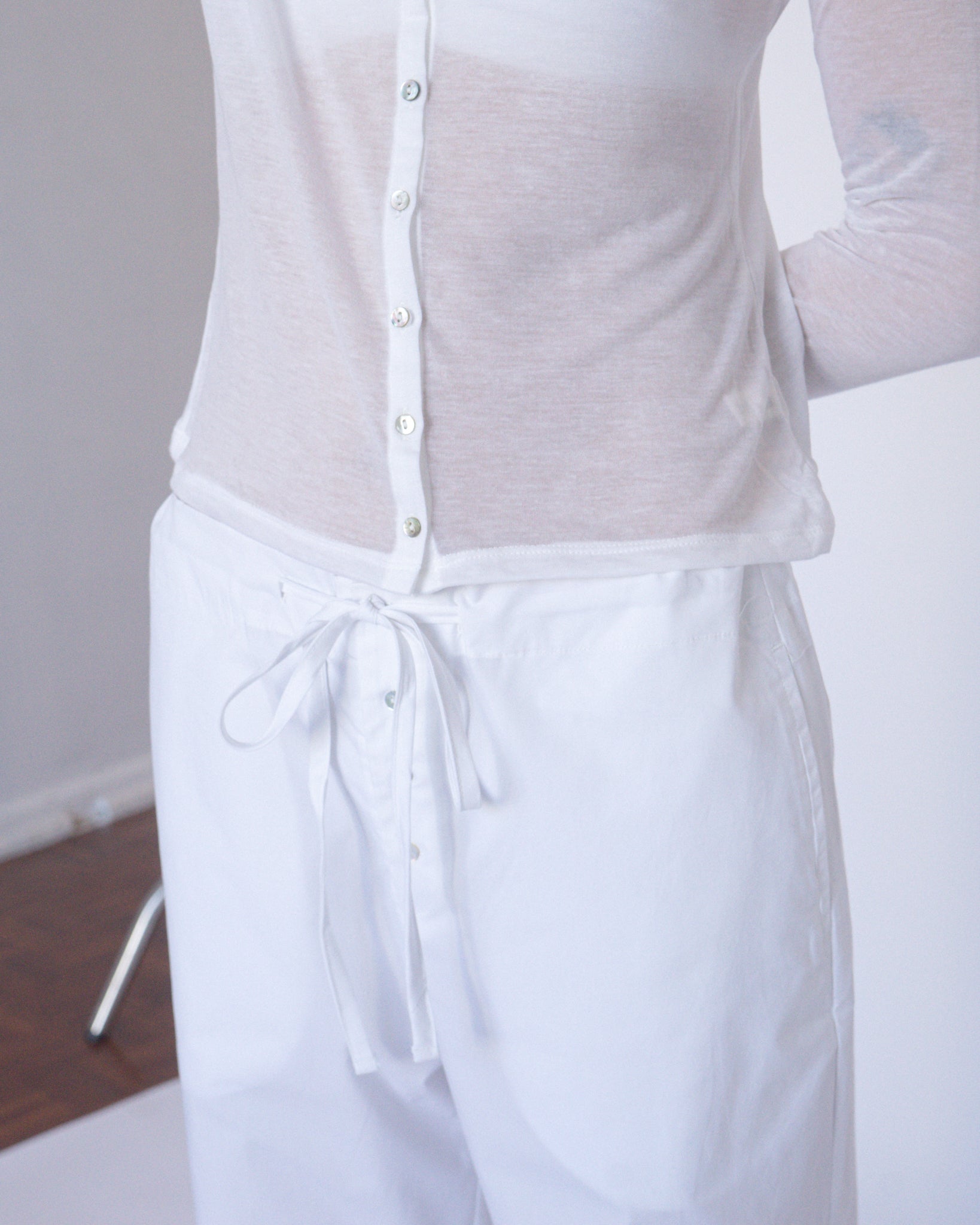 Straight Lounge Pants White