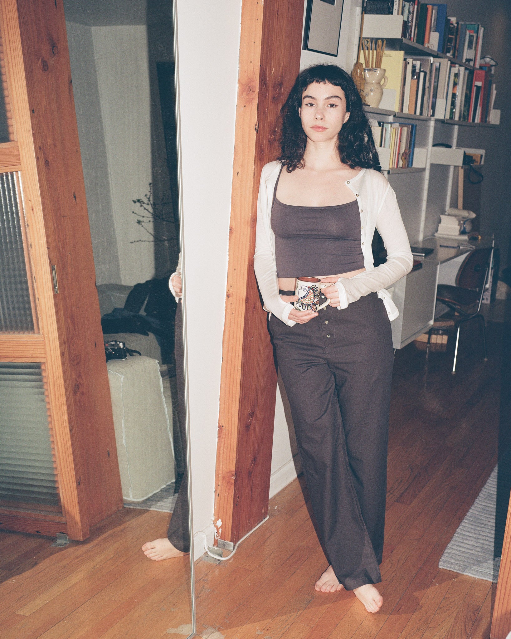 Straight Lounge Pants Charcoal Grey