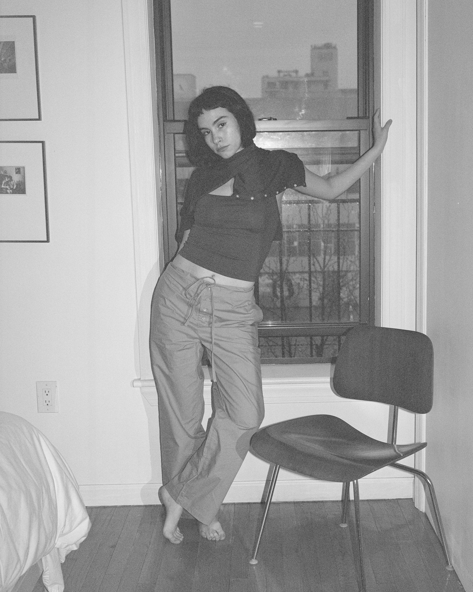 Straight Lounge Pants Silver Grey