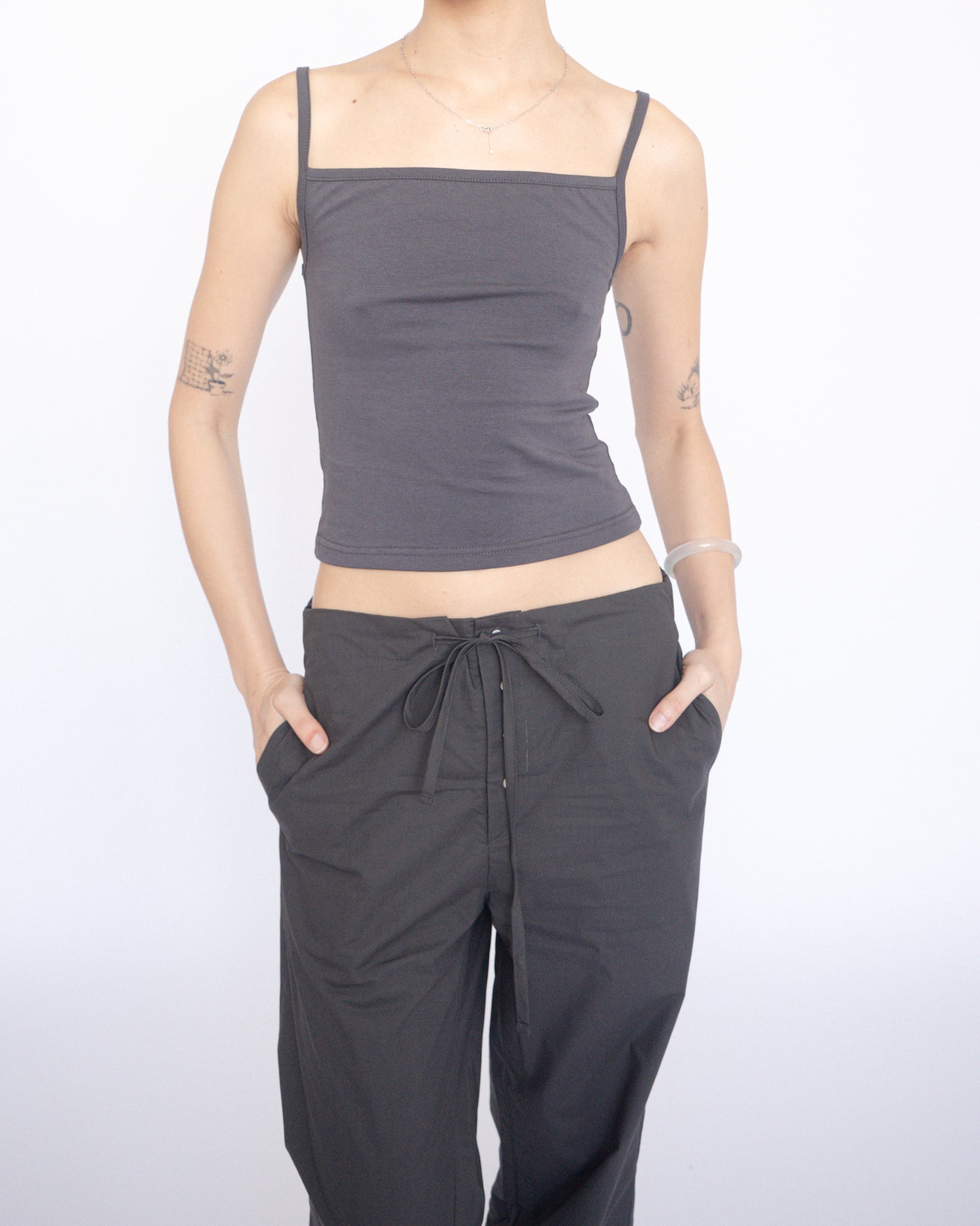 Straight Lounge Pants Charcoal Grey