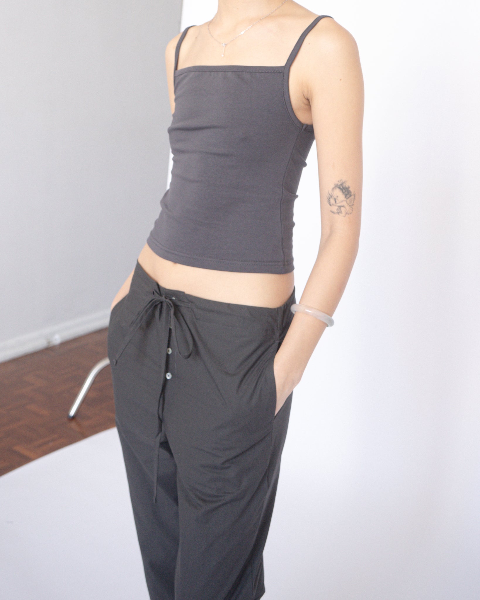 Straight Lounge Pants Charcoal Grey