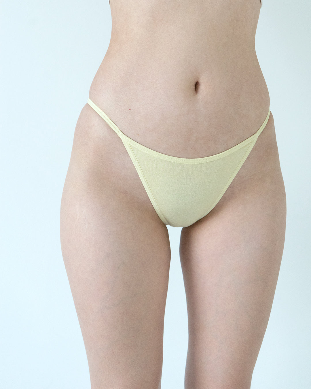 string bikini style panty in lemon yellow